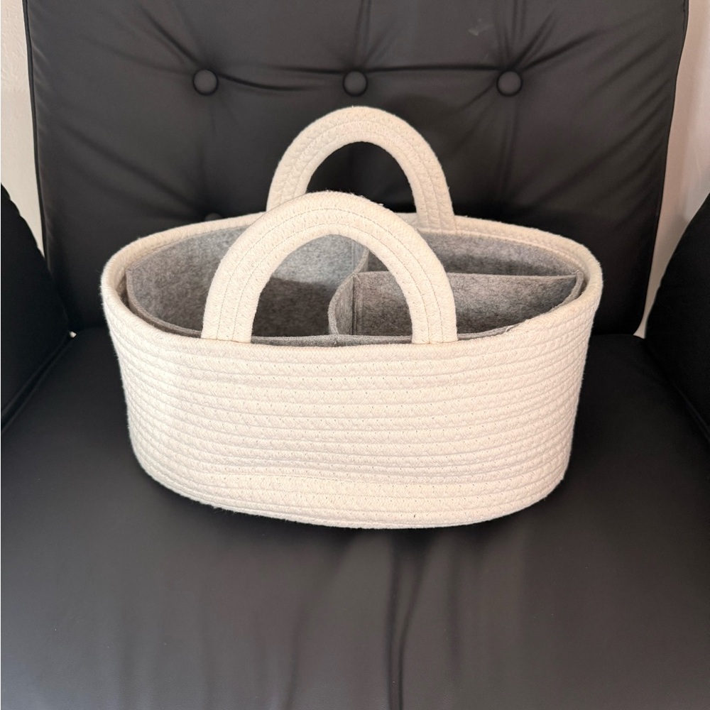 Coiled Rope Diaper Caddy